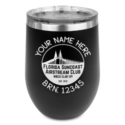 Florida Suncoast Airstream Club Stemless Stainless Steel Wine Tumbler