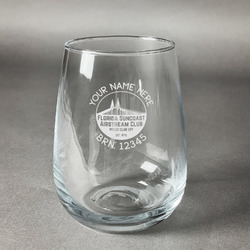 Florida Suncoast Airstream Club Stemless Wine Glass - Laser Engraved