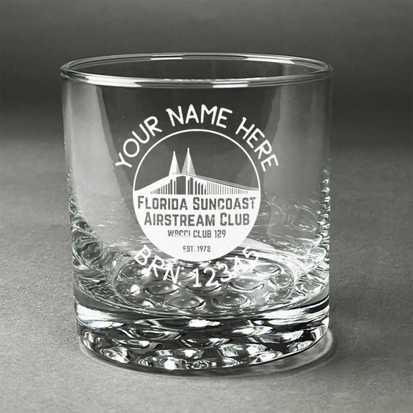 Custom Florida Suncoast Airstream Club Whiskey Glass - Engraved