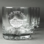 Florida Suncoast Airstream Club Whiskey Glasses - Engraved - Set of 4