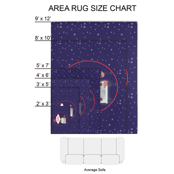 Las Vegas Airstream Club 2'x3' Indoor Area Rugs - Size Chart