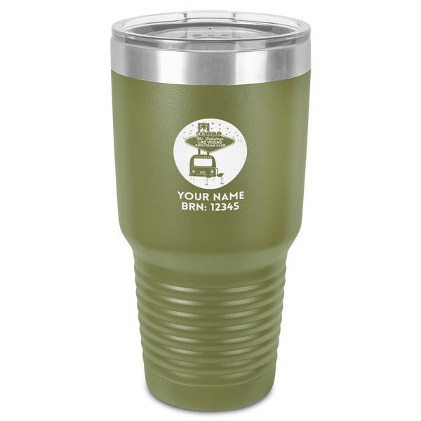 Custom Las Vegas Airstream Club 30 oz Stainless Steel Tumbler - Olive - Single-Sided