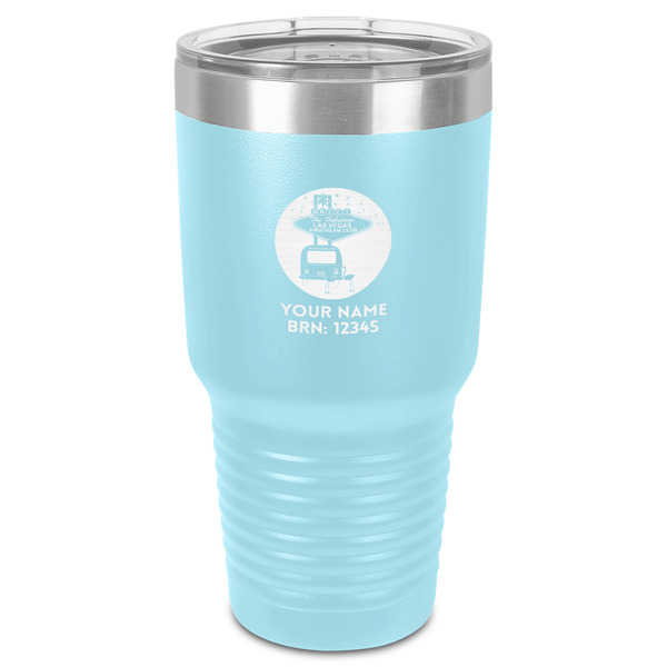 Custom Las Vegas Airstream Club 30 oz Stainless Steel Tumbler - Teal - Single-Sided