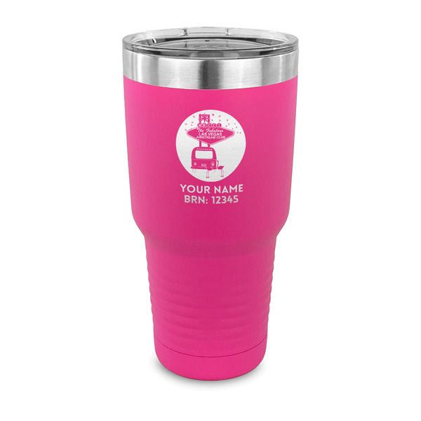 Custom Las Vegas Airstream Club 30 oz Stainless Steel Tumbler - Pink - Single-Sided