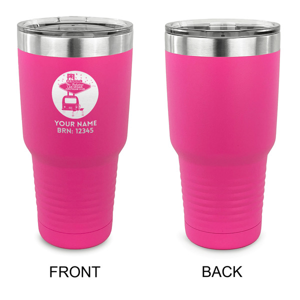 Las Vegas Airstream Club 30 oz Stainless Steel Ringneck Tumblers - Pink - Single Sided - APPROVAL