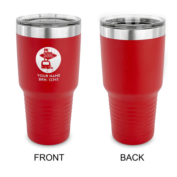 Las Vegas Airstream Club 30 oz Stainless Steel Ringneck Tumblers - Red - Single Sided - APPROVAL