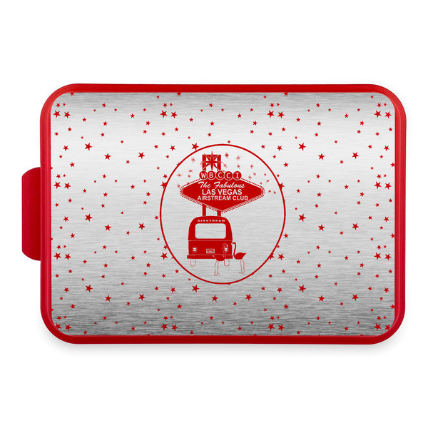 Custom Las Vegas Airstream Club Aluminum Baking Pan with Red Lid