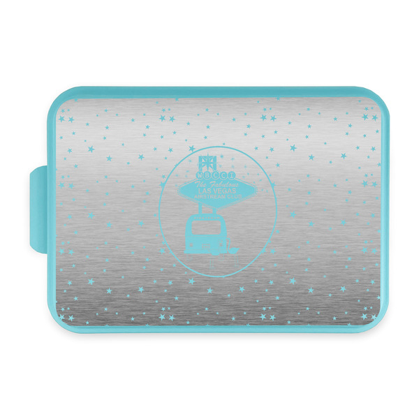 Custom Las Vegas Airstream Club Aluminum Baking Pan with Teal Lid