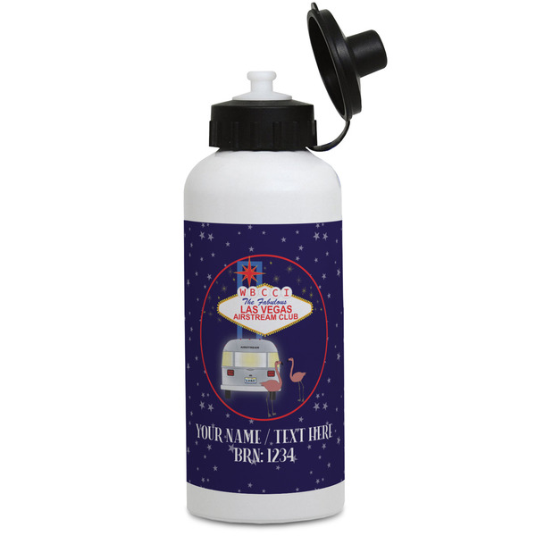 Custom Las Vegas Airstream Club Water Bottles - Aluminum - 20 oz - White