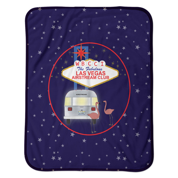 Las Vegas Airstream Club Baby Sherpa Blanket - Flat
