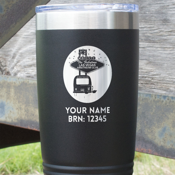 Las Vegas Airstream Club Black Polar Camel Tumbler - 20oz - Close Up