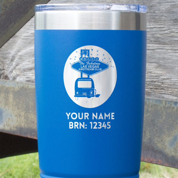 Las Vegas Airstream Club Blue Polar Camel Tumbler - 20oz - Close Up