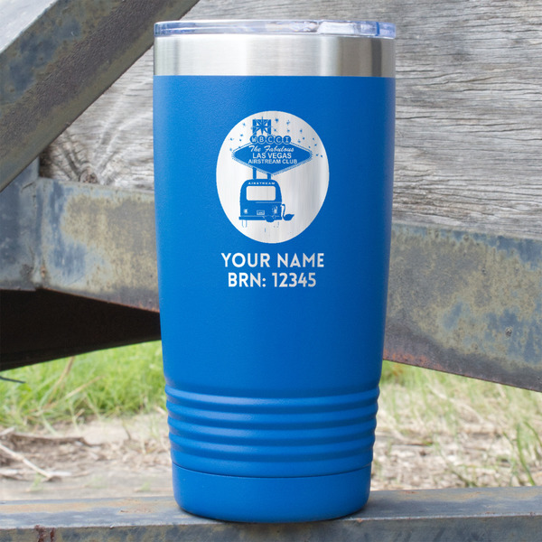 Custom Las Vegas Airstream Club 20 oz Stainless Steel Tumbler - Royal Blue - Single-Sided