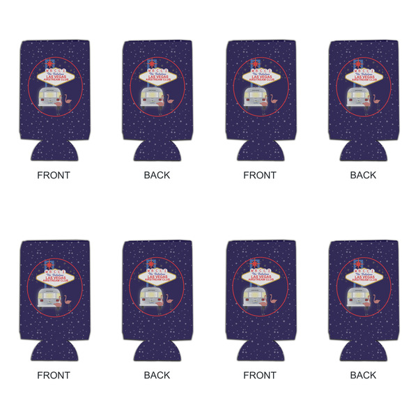 Las Vegas Airstream Club Can Cooler - 16oz - Set of 4 - Front & Back