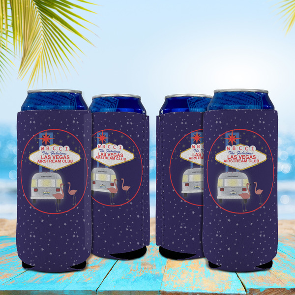 Las Vegas Airstream Club Can Cooler - 16oz - Set of 4 - In Context
