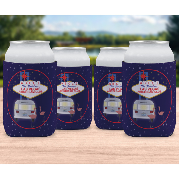 Las Vegas Airstream Club Can Cooler - Standard 12oz - Set of 4 - In Context
