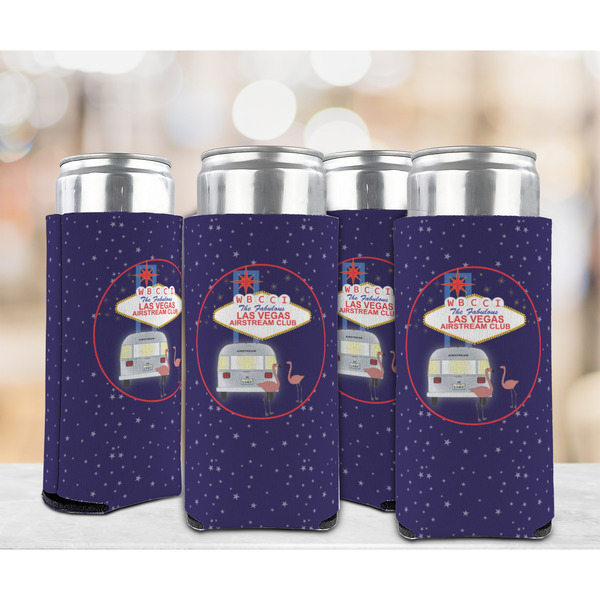 Las Vegas Airstream Club Can Cooler - Tall 12oz - Set of 4 - In Context