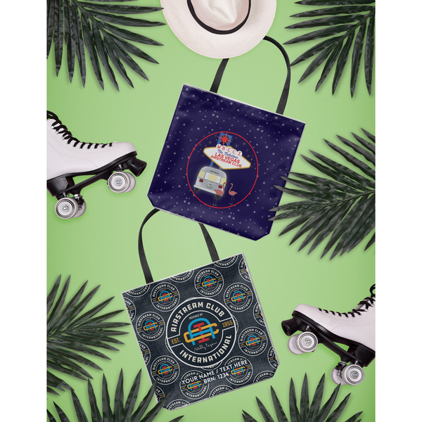 Las Vegas Airstream Club Canvas Tote Lifestyle Front and Back- 13x13
