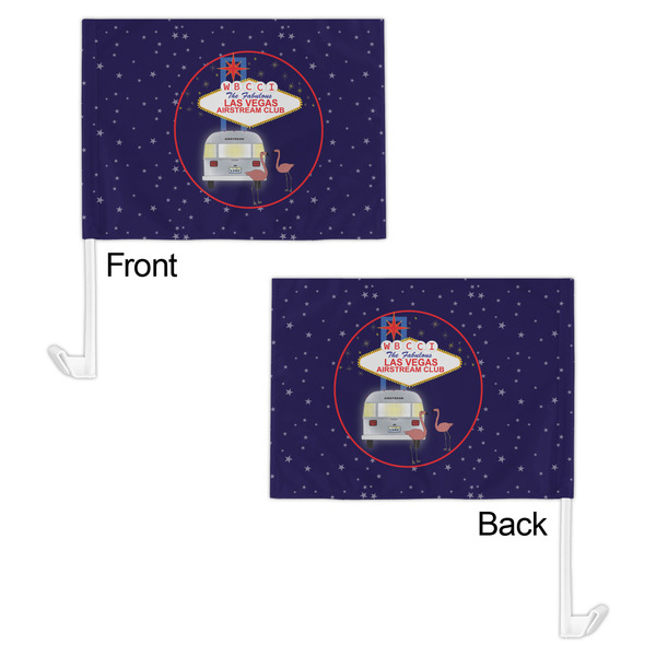 Las Vegas Airstream Club Car Flag - 11" x 8" - Front & Back View