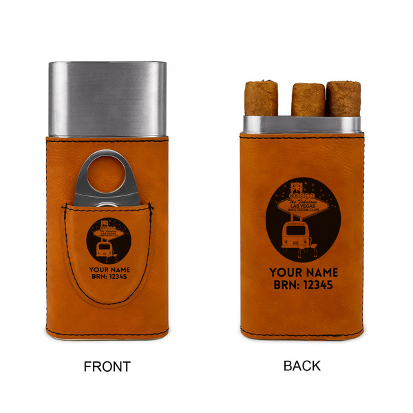 Las Vegas Airstream Club Cigar Case with Cutter - Double Sided - Approval
