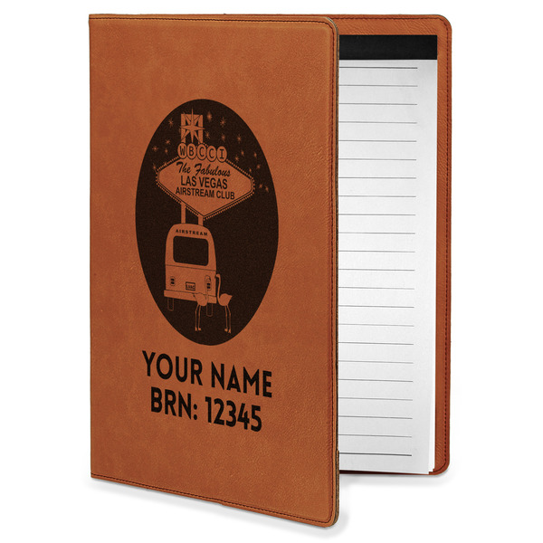 Custom Las Vegas Airstream Club Leatherette Portfolio with Notepad - Small - Single-Sided