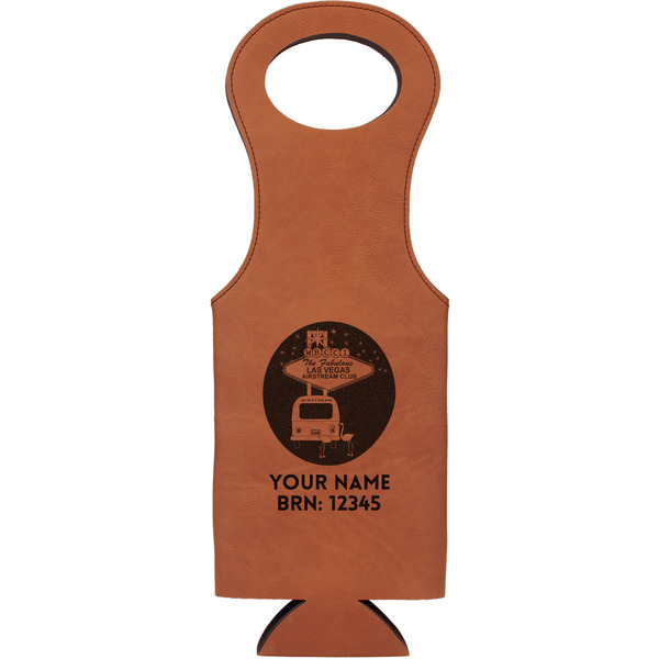 Custom Las Vegas Airstream Club Leatherette Wine Tote