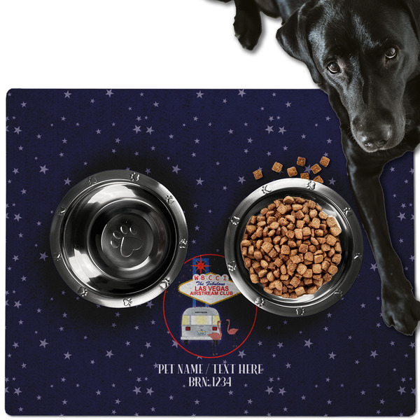 Las Vegas Airstream Club Dog Food Mat - Large LIFESTYLE