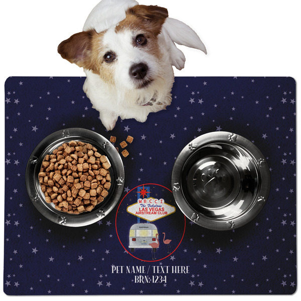 Las Vegas Airstream Club Dog Food Mat - Medium LIFESTYLE