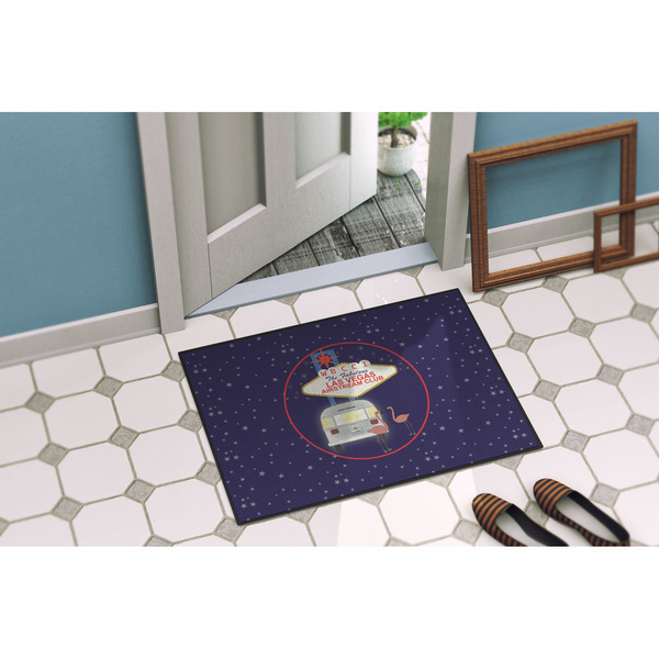 Las Vegas Airstream Club Door Mat - 24"x18" - Lifestyle - Porch