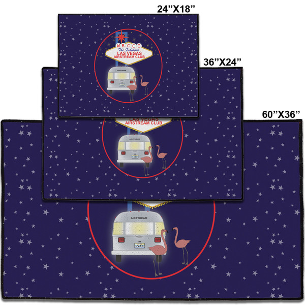 Las Vegas Airstream Club Door Mats - Size Comparison