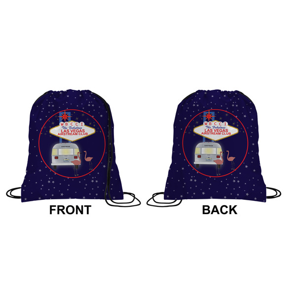 Las Vegas Airstream Club Drawstring Backpack Front & Back Small