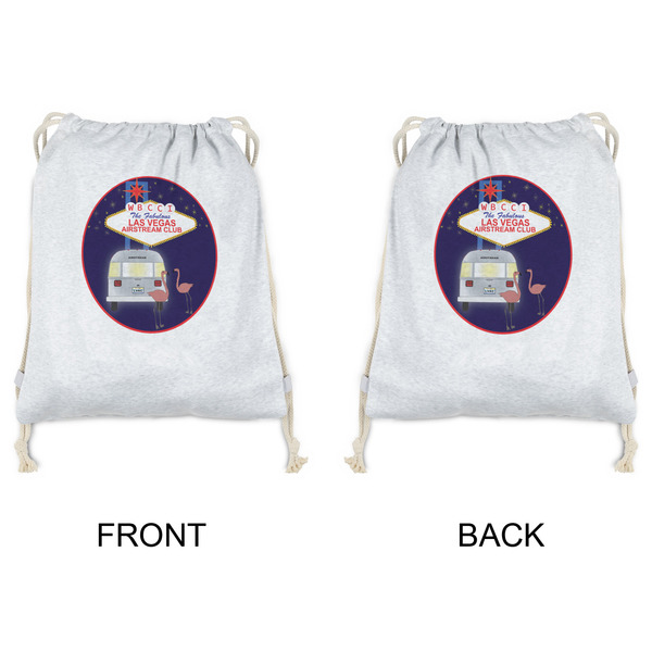 Las Vegas Airstream Club Drawstring Backpacks - Sweatshirt Fleece - Double Sided - APPROVAL