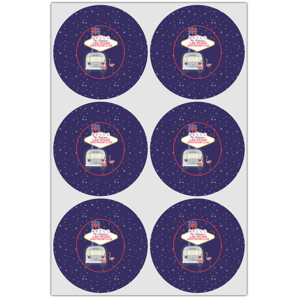 Las Vegas Airstream Club Drink Topper - Large - Set of 6