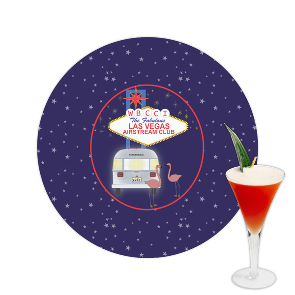 Custom Las Vegas Airstream Club Printed Drink Topper - 2.5"