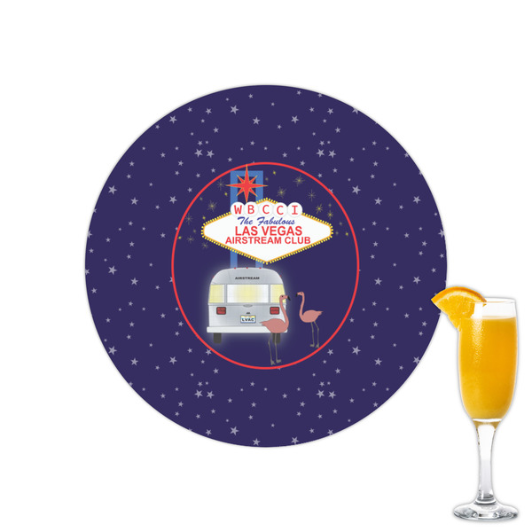 Custom Las Vegas Airstream Club Printed Drink Topper - 2.15"