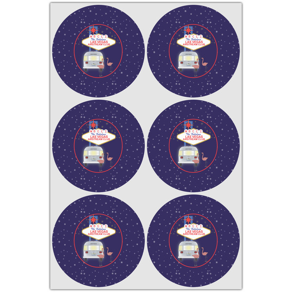 Las Vegas Airstream Club Drink Topper - XLarge - Set of 6