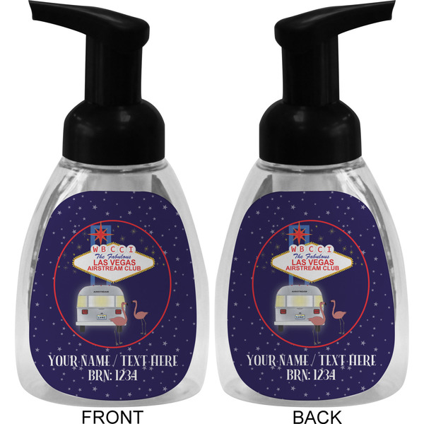 Las Vegas Airstream Club Foam Soap Bottle - Black - Front & Back