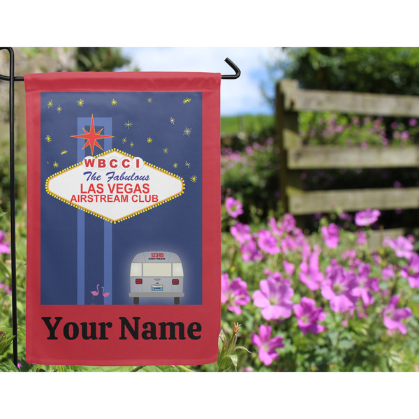 Las Vegas Airstream Club Garden Flag - Outside In Flowers