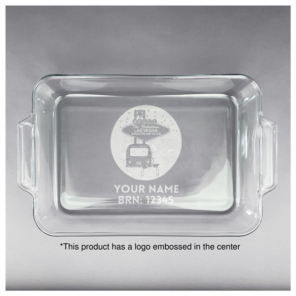 Las Vegas Airstream Club Glass Baking Dish - 13"x9" - Approval