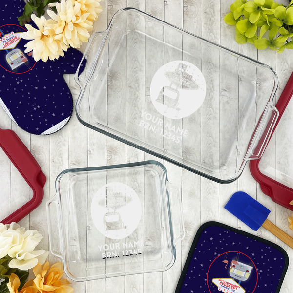 Las Vegas Airstream Club Glass Baking Dish Set - Lifestyle