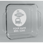 Las Vegas Airstream Club Glass Cake Dish - 8in x 8in