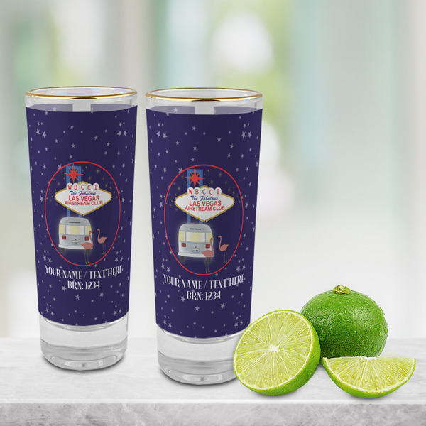 Las Vegas Airstream Club Glass Shot Glass - 2oz - Lifestyle