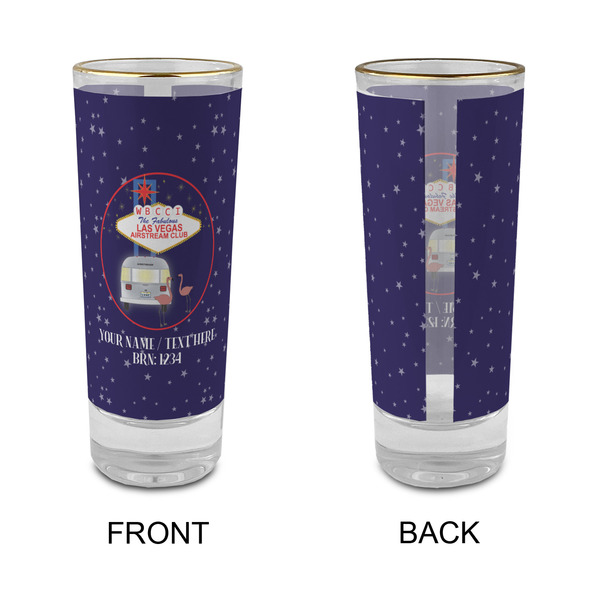 Las Vegas Airstream Club Glass Shot Glass - 2oz - Single - Front & Back