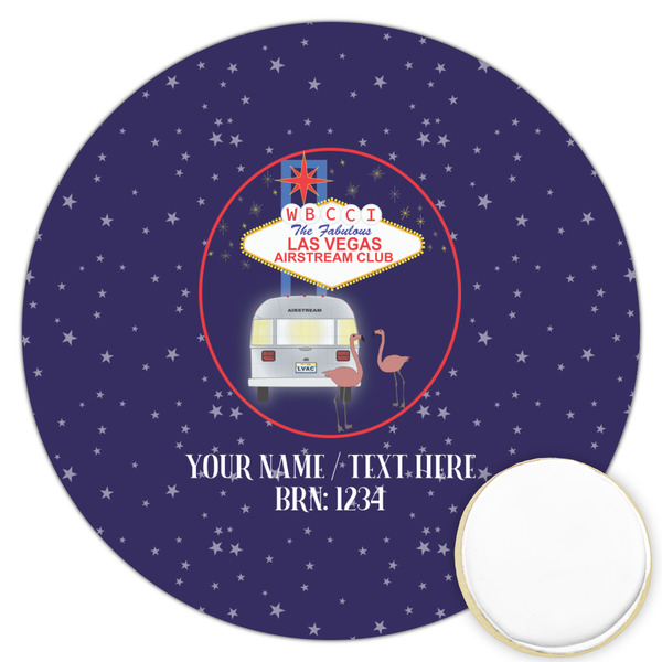 Custom Las Vegas Airstream Club Printed Cookie Topper - 3.25"