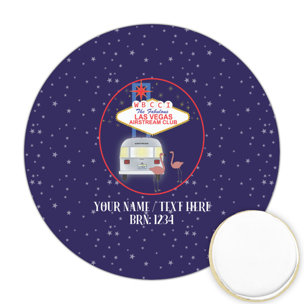 Custom Las Vegas Airstream Club Printed Cookie Topper - Round