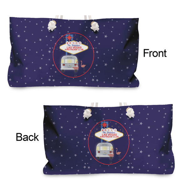 Las Vegas Airstream Club Large Rope Tote - From & Back View