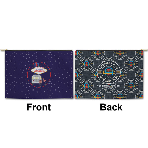 Las Vegas Airstream Club Large Zipper Pouch Approval (Front and Back)