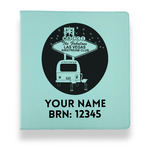 Las Vegas Airstream Club Leather Binder - 1" - Teal
