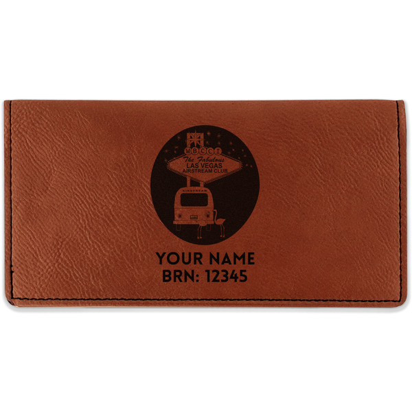 Custom Las Vegas Airstream Club Leatherette Checkbook Holder