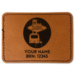 Las Vegas Airstream Club Faux Leather Iron On Patch - Rectangle